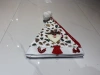 Embroidered piece Christmas hats, triangular piece white edge Christmas hats, gold and silver snowflakes Christmas trees, holiday decorative hats, wholesale Christmas daily necessities details Picture